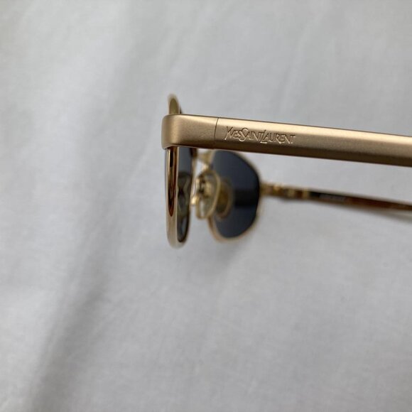 Yves Saint Laurent Women Sunglasses  y101 130 Vintage Gold Oval Frame - Picture 15 of 17